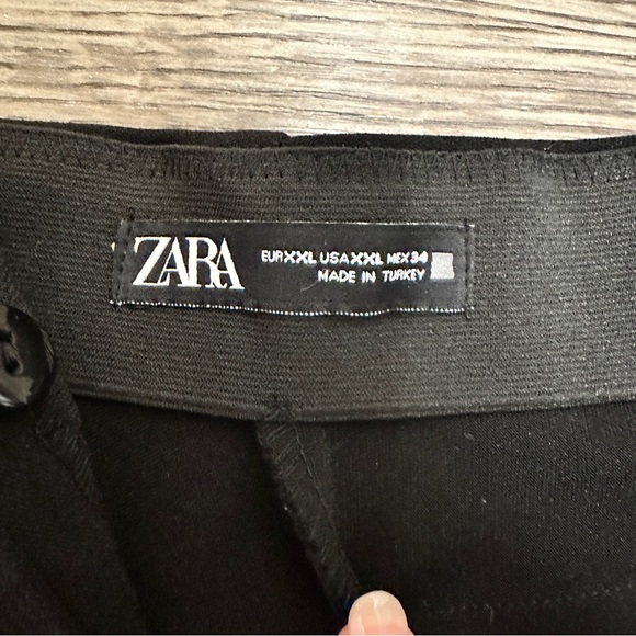 Zara Flared High Waisted Pants - Dress Work Pants - Black - Picture 4 of 7